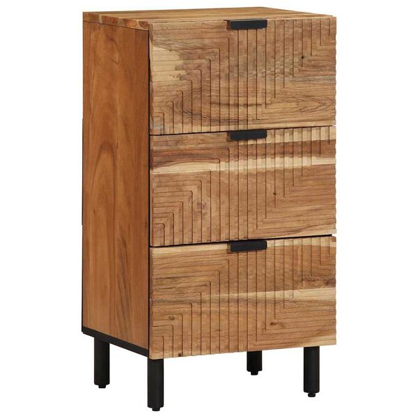 vidaXL Sideboard Naturfarvet 40 x 33,5 x 75 cm Massivt Akacietr&aelig;