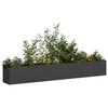 vidaXL plantekasse sort 280x40x40 cm koldvalset st&aring;l