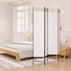 vidaXL 4-panels rumdeler 160x200 cm stof hvid