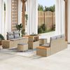 vidaXL Havesofa S&aelig;t 8 pcs Beige polyrattan