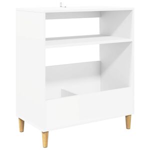 vidaXL Pladespillerstand Hvid 71 x 39,5 x 83 cm Konstrueret tr&aelig;