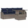 vidaXL Havesofa S&aelig;t 5 stk. Gr&aring; polyrattan