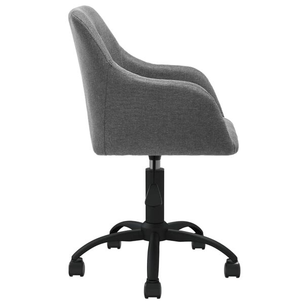 vidaXL drejelig spisebordsstol stof lysegr&aring;