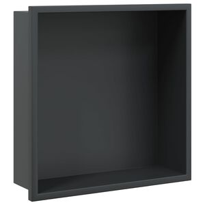vidaXL brusehylde 32x32x9 cm rustfrit stil matsort