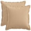 vidaXL Pude med pude HOUTEN 2 stk. Cremefarvet Faux Linned