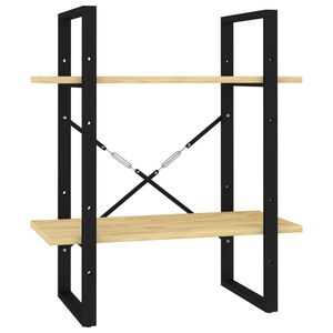 vidaXL bogreol 60x30x70 cm 2 hylder massivt fyrretr&aelig;