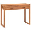 vidaXL skrivebord med 2 skuffer 100x40x75 cm teaktr&aelig;