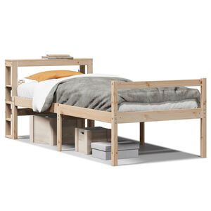 vidaXL seniorseng med sengegavl 90x200 cm massivt fyrretr&aelig;