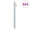 vidaXL teltpl&oslash;kker 24 stk. V-facon 24 cm &Oslash;20 mm galvaniseret st&aring;l