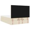 vidaXL osmannisk sengeramme med madras 140x190 cm stof cremefarvet
