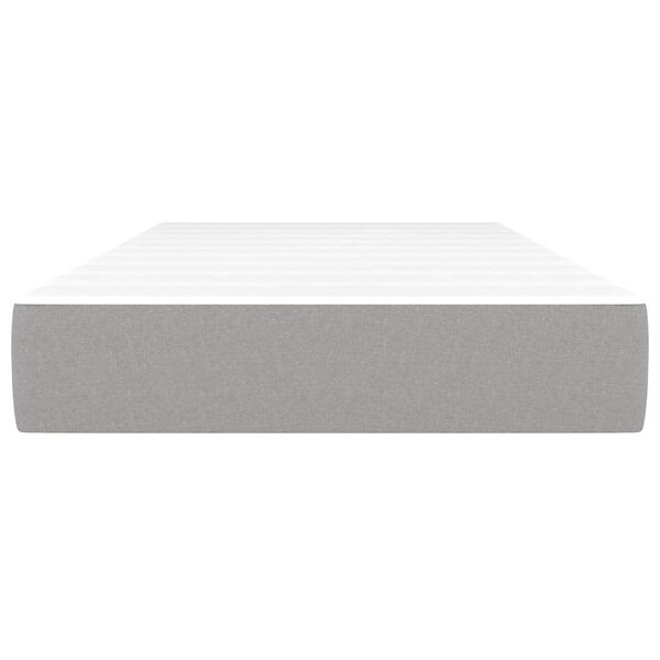 vidaXL springmadras med pocketfjedre til børn 80x160 cm stof lysegrå