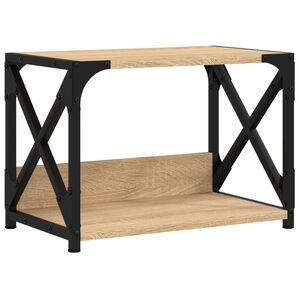 vidaXL printerstativ 2 hylder 44x26x31,5 cm konstrueret tr&aelig; sonoma-eg