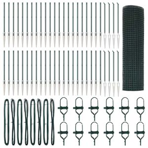 vidaXL Hegnsp&aelig;l Gr&oslash;n 100 x 0,5 m (25 x 25 mm maske) St&aring;l og PVC