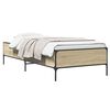 vidaXL Sengestel Sonoma-eg 80 x 200 cm Konstrueret tr&aelig;