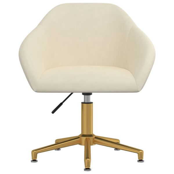 vidaXL drejelig spisebordsstol fl&oslash;jl cremefarvet