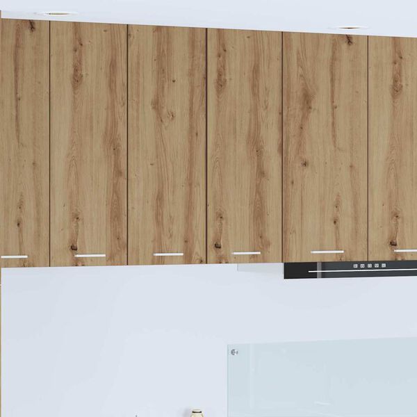 vidaXL H&aelig;ngeskab med d&oslash;r 2 pcs Artisan eg og hvid 30 x 31 x 80 cm