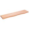 vidaXL v&aelig;ghylde 80x20x2 cm behandlet massivt egetr&aelig; lysebrun