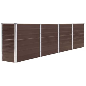 vidaXL h&aelig;vet havebed 320 x 40 x 77 cm galvaniseret st&aring;l brun