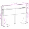 vidaXL Opbevaringshovedgavl med Opladningsstation Sonoma-eg 140 cm