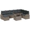 vidaXL Havesofa S&aelig;t med opbevaring 9 pcs Gr&aring; Poly rattan