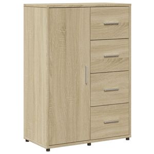 vidaXL skab 60x31x84 cm konstrueret tr&aelig; r&oslash;get egetr&aelig;sfarve