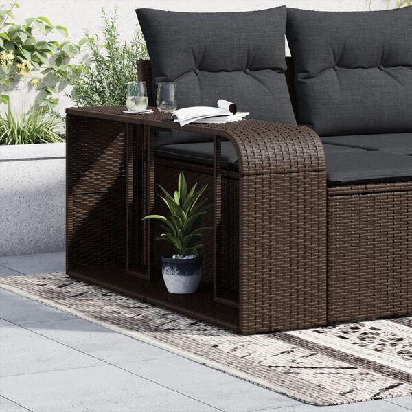 vidaXL opbevaringshylder 2 stk. polyrattan brun