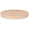 vidaXL rund bordplade &Oslash;50x4 cm ubehandlet massivt egetr&aelig;