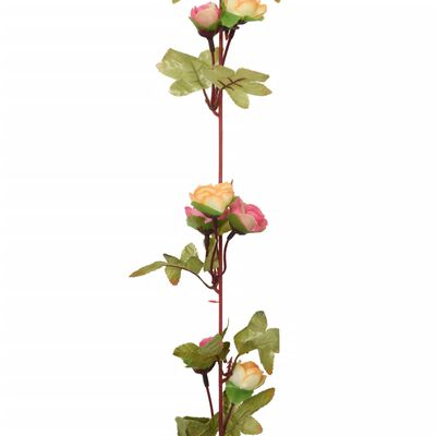vidaXL kunstige blomsterguirlander 6 stk. 215 cm lyserød