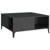 vidaXL sofabord 80x80x36,5 cm konstrueret tr&aelig; sort