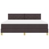 vidaXL LED Box Spring Bed med madras M&oslash;rk Brun 180 x 200 cm Stof