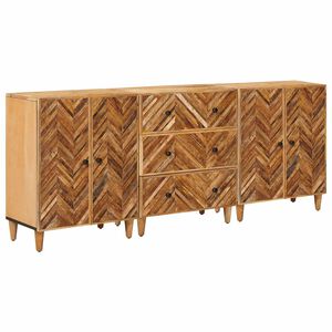 vidaXL Opbevaringsskabe 3 stk. 60 x 33,5 x 75 cm Massivt mangotr&aelig; Brun