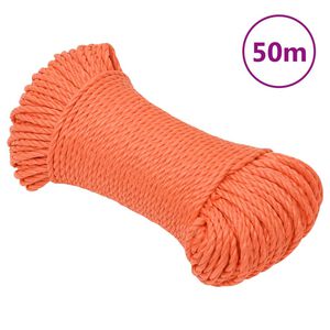 vidaXL arbejdsreb 6 mm 50 m polypropylen orange
