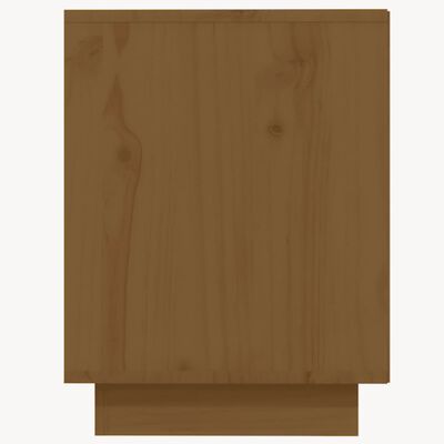 vidaXL skoreol 110x34x45 cm massivt fyrretræ gyldenbrun