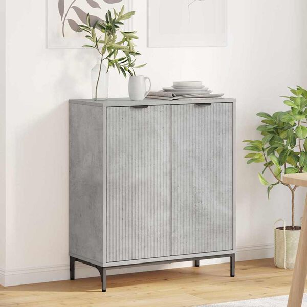 vidaXL Sideboard Beton Gr&aring; 69,5 x 33 x 82 cm Konstrueret tr&aelig;