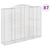 vidaXL buede gabionkurve 7 stk. 300x50x220/240 cm galvaniseret jern