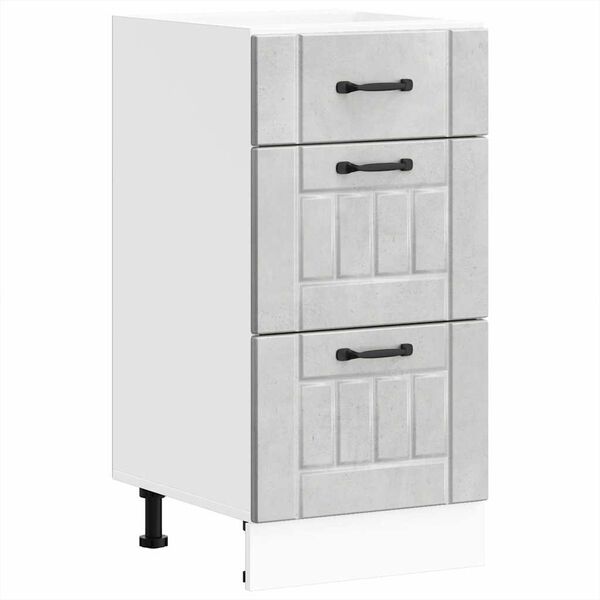 vidaXL k&oslash;kkenunderskab Lucca konstrueret tr&aelig; beton gr&aring;