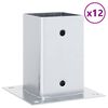 vidaXL stolpef&oslash;dder firkantet 12 stk. 91x91 mm galvaniseret st&aring;l