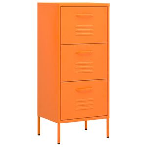 vidaXL opbevaringsskab 42,5x35x101,5 cm st&aring;l orange