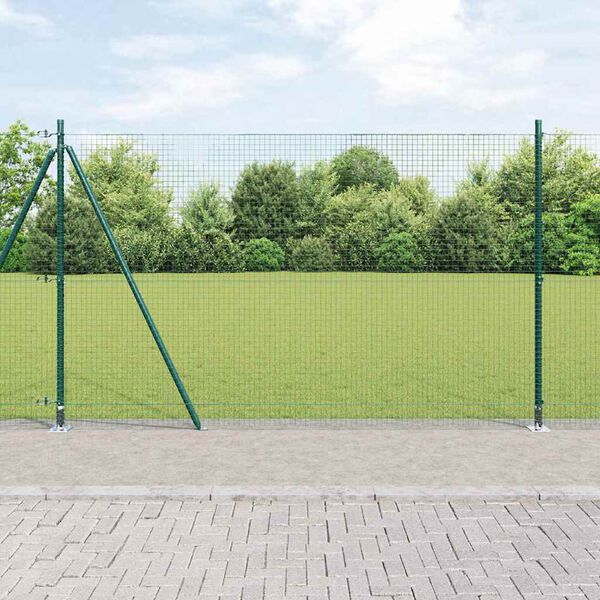 vidaXL Hegnsp&aelig;l Gr&oslash;n 10 x 1,6 m (25 x 25 mm mesh) St&aring;l og PVC