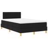 vidaXL LED Box Spring Bed med LED-lysstrimler Sort 120 x 200 cm Stof