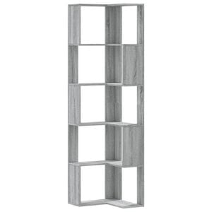 vidaXL bogreol til hj&oslash;rne 80x30x154 cm 5 hylder konstrueret tr&aelig;