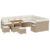 vidaXL Havesofa S&aelig;t 12 stk. Beige polyrattan