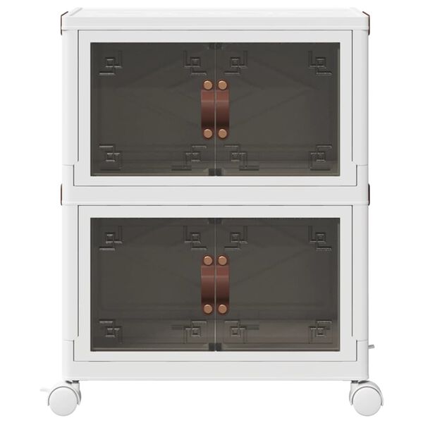 vidaXL Stabelbar opbevaringskasse med hjul 2-etagers 28 L