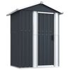 vidaXL haveskur 126x97,5x177 cm galvaniseret st&aring;l antracitgr&aring;