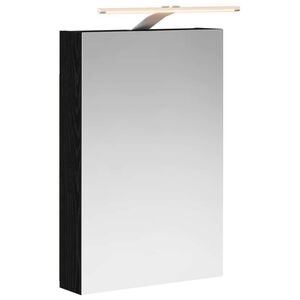 vidaXL Badev&aelig;relsesspejlskab Sort eg 40 x 10,5 x 60,5 cm