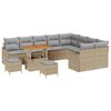 vidaXL Havesofa S&aelig;t 12 stk. Beige polyrattan