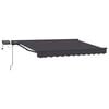vidaXL Manuel markise-ramme med LED-lys Antracit 3,5 x 2 m