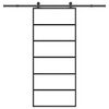 vidaXL skyded&oslash;r med hardwares&aelig;t 90x205 cm sikkerhedsglas aluminium