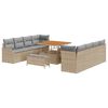 vidaXL Havesofa S&aelig;t 11 stk. 10-Antal s&aelig;der Beige og lys gr&aring;