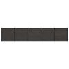 vidaXL Hegnss&aelig;t 5 stk. 872 x 186 cm WPC og Aluminium Sort